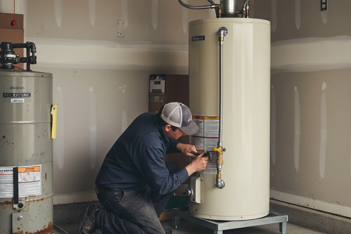 Water heater and shutoff valve replacement in Lillian